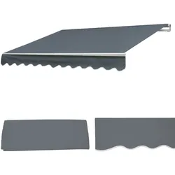 Ersatz-Bezug für Markise H790, Gelenkarmmarkise Ersatzbezug Sonnenschutz, 4x3m ~ Acryl grau