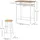 Homcom Bartisch Set 80 x 50 x 90 cm Schwarz/Weiß