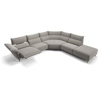 Sofanella 2-Sitzer Stoff Cuneo, Relaxsofa, Designsofa, Designer Couch, Italienisches Sofa, 2er Sofa grau