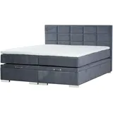 Roller Boxspringbett - grau - H3 - 160x200 cm