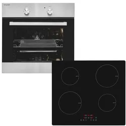 EXQUISIT Backofen-Set "BAKOIN555601U", A (A+++-D), schwarz, Herdsets, Kühlventilator