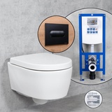 GEBERIT iCon Compact Wand-WC & Tellkamp WC-Sitz mit neeos Vorwandelement,, 204030600+16604BM#SET,
