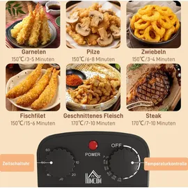 Homcom Fritteuse 5L Edelstahl Silber