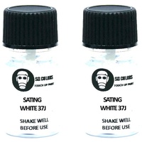 SD COLORS Sating White 37J Lackstift-Reparaturset, 5 ml, Pinsel mit Kratzabsplitterung, Farbcode 37J Sating White (Just Paint)