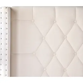 Beliani Lubbon 140 x 200 cm Cremeweiß