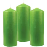 HS Candle Stumpenkerzen Ø8cm 3er Pack Limette