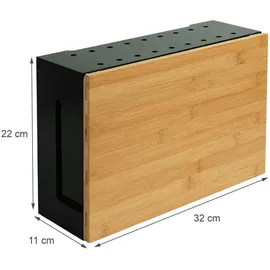 Relaxdays Kabelbox HxBxT 11 x 32 x 22 cm 1-tlg. schwarz