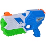 Simba 107276070 - Waterzone Pump Trick Blaster, Wasserpistole, 180 Grad drehbare Mündung, Doppelstrahl, Pumpmechanismus, Tankvolumen: 750ml, Reichweite: 8m