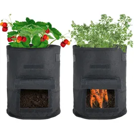casativo-garden Pflanzen-Wachstumssäcke 2er Set 38 l Pflanztasche