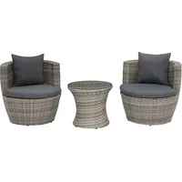 Beliani Gartenset 2-tlg. Grau