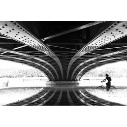 Acrylglasbild QUEENCE "Brücke", schwarz, T:2,4cm, Bilder, Fine Art-Print in Galeriequalität