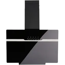 PKM Dunstabzugshaube, Motorleistung: 26,5 W, Edelstahl/Glas, schwarz