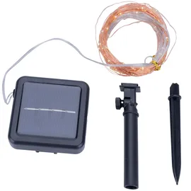 casativo-lighting Lichterkette Solar Kupferdraht 22 m 200 LEDs inkl. Dämmerungssensor weiß