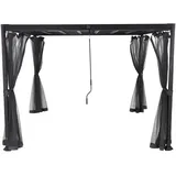 Siena Garden Moskitonetz für Pavillon Florenz 4 Stück 3 x 3 m Grau