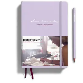 Leuchtturm1917 368168 Some lines a day, 5-Jahres-Buch Medium (A5), Lilac