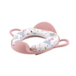 Lorelli Toilettensitz Rückenlehne Handgriff gepolstert, Spritzschutz, Kunststoff pink