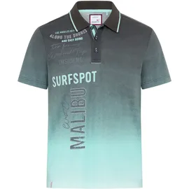 KangaROOS Poloshirt grau/türkis L