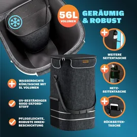 monzana Einkaufstrolley schwarz 56 L