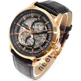 Bulova Herren Analog Mechanisch Uhr mit Leder Armband 97A169