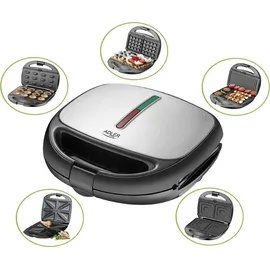 Adler AD 3040 5in1 Sandwich Grill - Schwarz/Grau