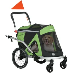 PawHut Hundeanhänger Oxfordstoff, Aluminium