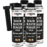 4x TECPO Injektor Reiniger ESTER Benzin Einsprizdüsen Additiv, 300 ml
