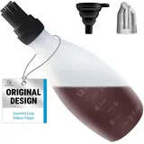 Silikonpinsel mit Spender [2 in 1 Lösung] | Grillpinsel/Backpinsel für schnelle & mühelose Beschichtung | 100% BPA-Frei & Hitzebeständiger BBQ Pinsel | BBQ Zubehör mit Geschenkverpackung