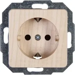 Kopp 914839088 MILANO - Schutzkontakt-Steckdose, Farbe: ahorn