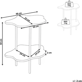 Beliani Beistelltisch schwarz / weiß Wolkenform CLOUD