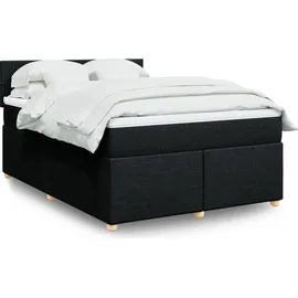 vidaXL Boxspringbett 140 x 200 cm Schwarz