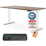 Ergotopia Schreibtisch Desktopia Pro X Nussbaum / Weiß