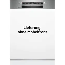 BOSCH teilintegrierbarer Geschirrspüler "SMI4EVS09E", B (A-G), silber (silberfarben), B:59,8cm H:81,5cm T:57,3cm, Geschirrspüler, Automatische Türöffnung für Effizienz, flexible Körbe & Schubladen