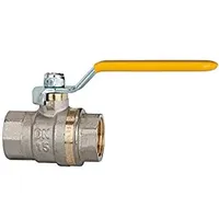 Riegler Kugelhahn Standardausfür, gelber Hebel, IG/IG, MS vern., G