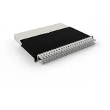 PATCHBOX patchbox.one Kabeleinzugssystem 8RU/UTP 0,8 m) mit 24 Kassetten, Patchkabel Cat. 6a, U/UTP, PoE++, Kabel weiß