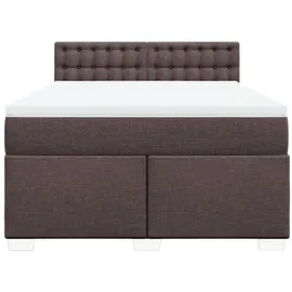 vidaXL Boxspringbett 140 x 200 cm Dunkelbraun