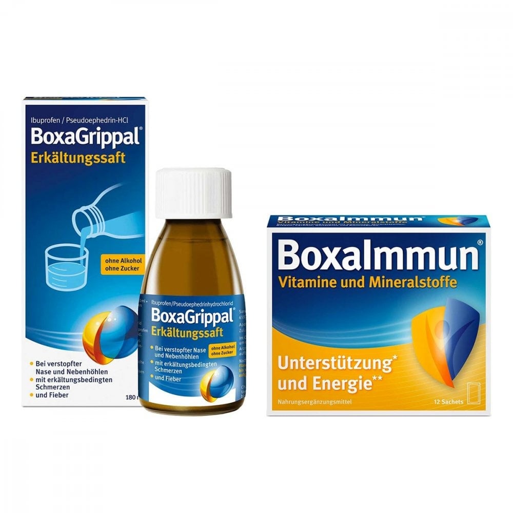 Boxagrippal Erkältungssaft + Boxaimmun Vitamine und Mineralstoff