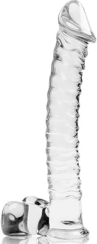 NEBULA SERIES - Modell 23 Dildo aus Borosilikatglas, 21,5 cm Ø 4 cm - Transparent