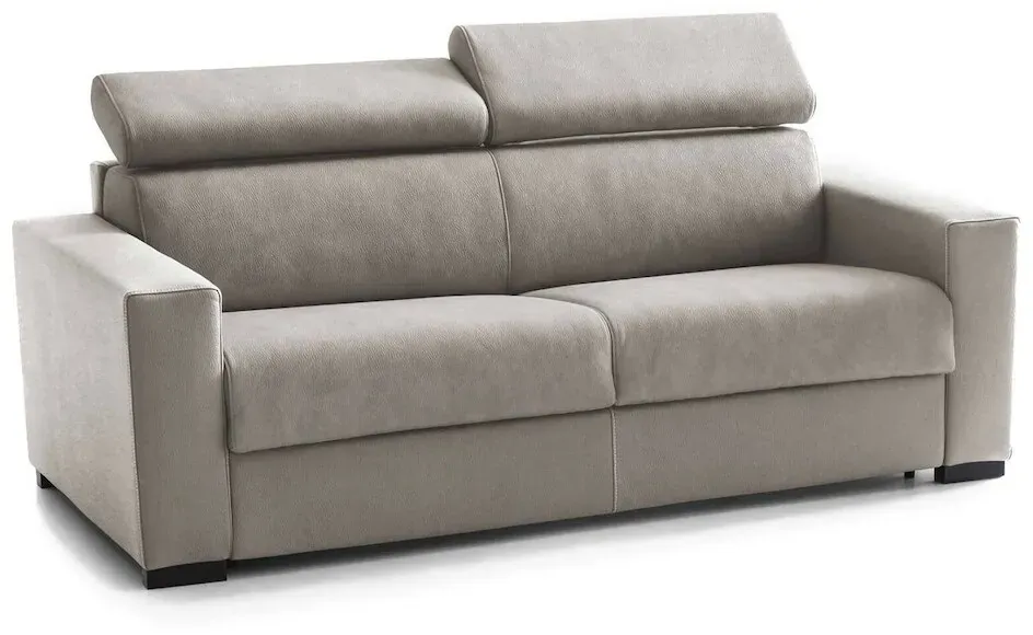 Dmora Festes Sofa Leila, 2-Sitzer-Sofa, 100% Made in Italy, Sofa-Wohnzimmer, aus gepolstertem Stoff, Cm 180x95h85, Turteltaube