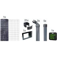GAH Alberts Fix-Clip Pro Schweißgitter Set 0,1 x 10 m anthrazit Einbetonieren