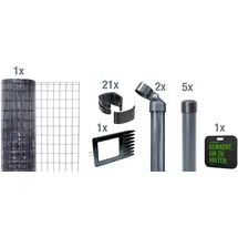 GAH Alberts Fix-Clip Pro Schweißgitter Set 0,1 x 10 m anthrazit Einbetonieren