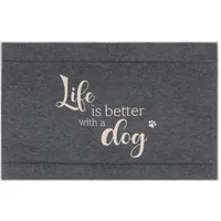 David Fussenegger Hundematte life is better 120 x 80 cm grau