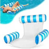 Aufblasbare Wasserhängematte, Poolsitz, Schwimmhängematte, Luftbett, Faltbares Schwimmbett, Wasserhängematte, Liegestuhl Mit Luftpumpe