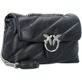 PINKO Love Puff Classic Umhängetasche Leder Grau/Black/Silver