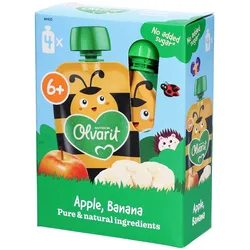 Olvarit | Trinkflasche Obst | Baby Ab 6 Monate| Apfel Banane