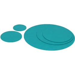 BIASTO - Premium Filz Untersetzer - rund 10cm - Farbe: pertol (HF030). Design Glas-Untersetzer für Getränke, Tisch, Bar, Tasse, Vase