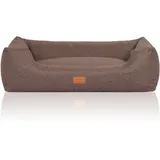 Knuffelwuff Hundebett Lotte Velours XXL 120 x 85cm Graubraun