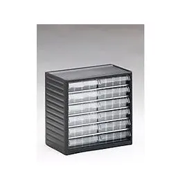 TRESTON Kleinteilemagazin Kunststoff 31 x 29 x 18 cm grau 12 Schubladen