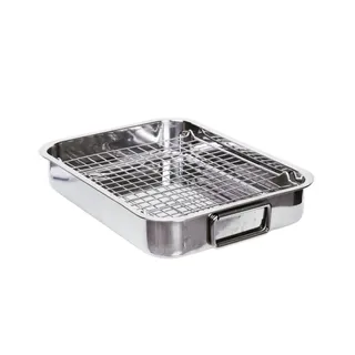 pott & flamme Pott und Flamme Ofenform klein 25 cm mit Edelstahl Gitterrost-Einsatz