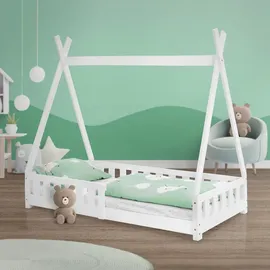 ML-Design Kinderbett Tipi 80 x 160 cm Kiefer weiß