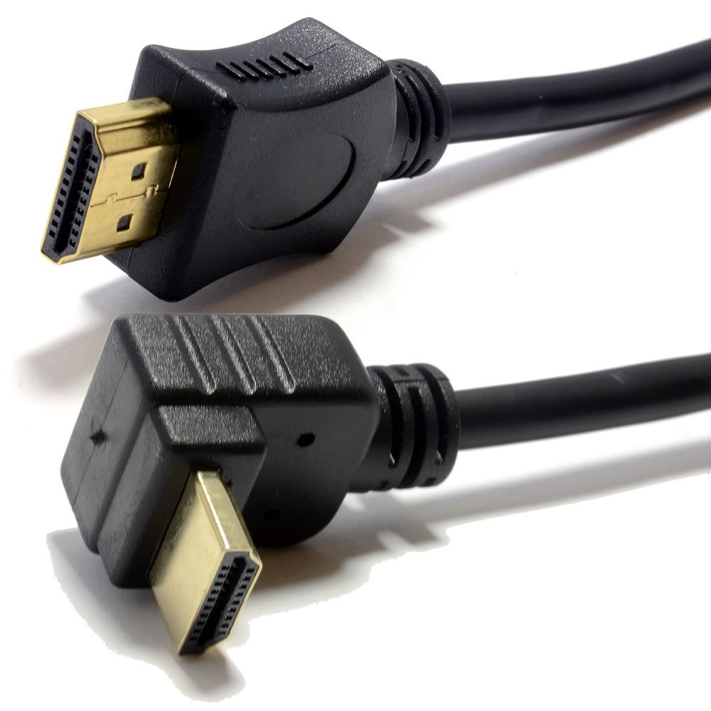 Rechts Abgewinkelt HDMI Anschlusskabel Zum Gerade Stecker Hoch Geschwindigkeit 1080p TV Kabel 3 m [3 Meter/3m]